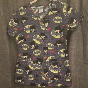 Batman Themed Scrub Top